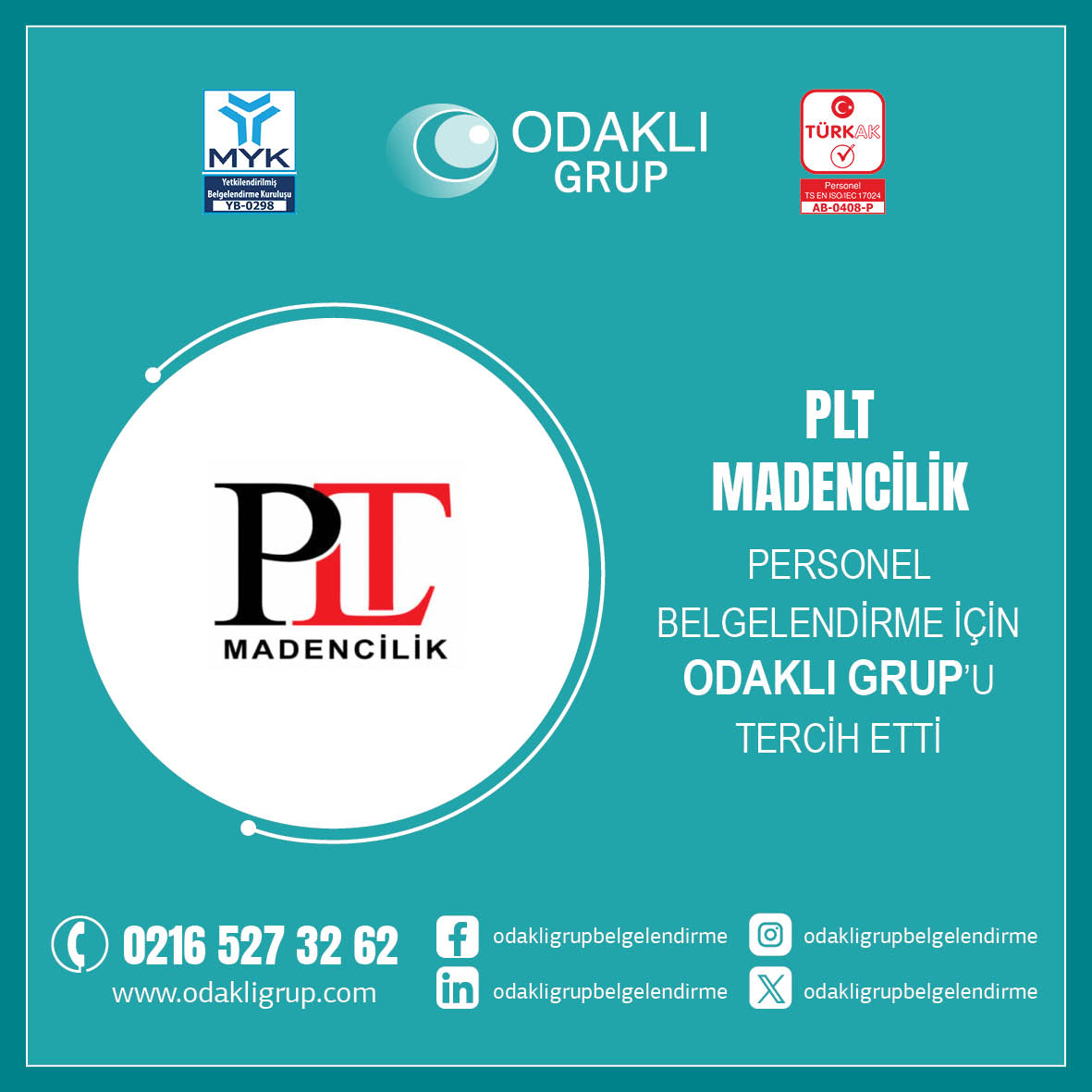 PLT Madencilik’in Tercihi Odaklı Grup Belgelendirme Oldu