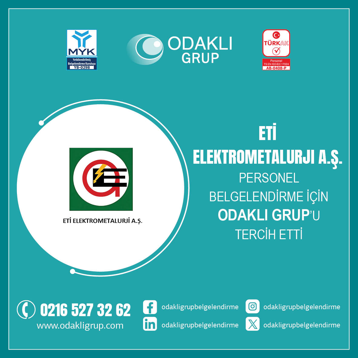 Eti Elektrometalurji A.Ş.’nin Tercihi Odaklı Grup Belgelendirme Oldu