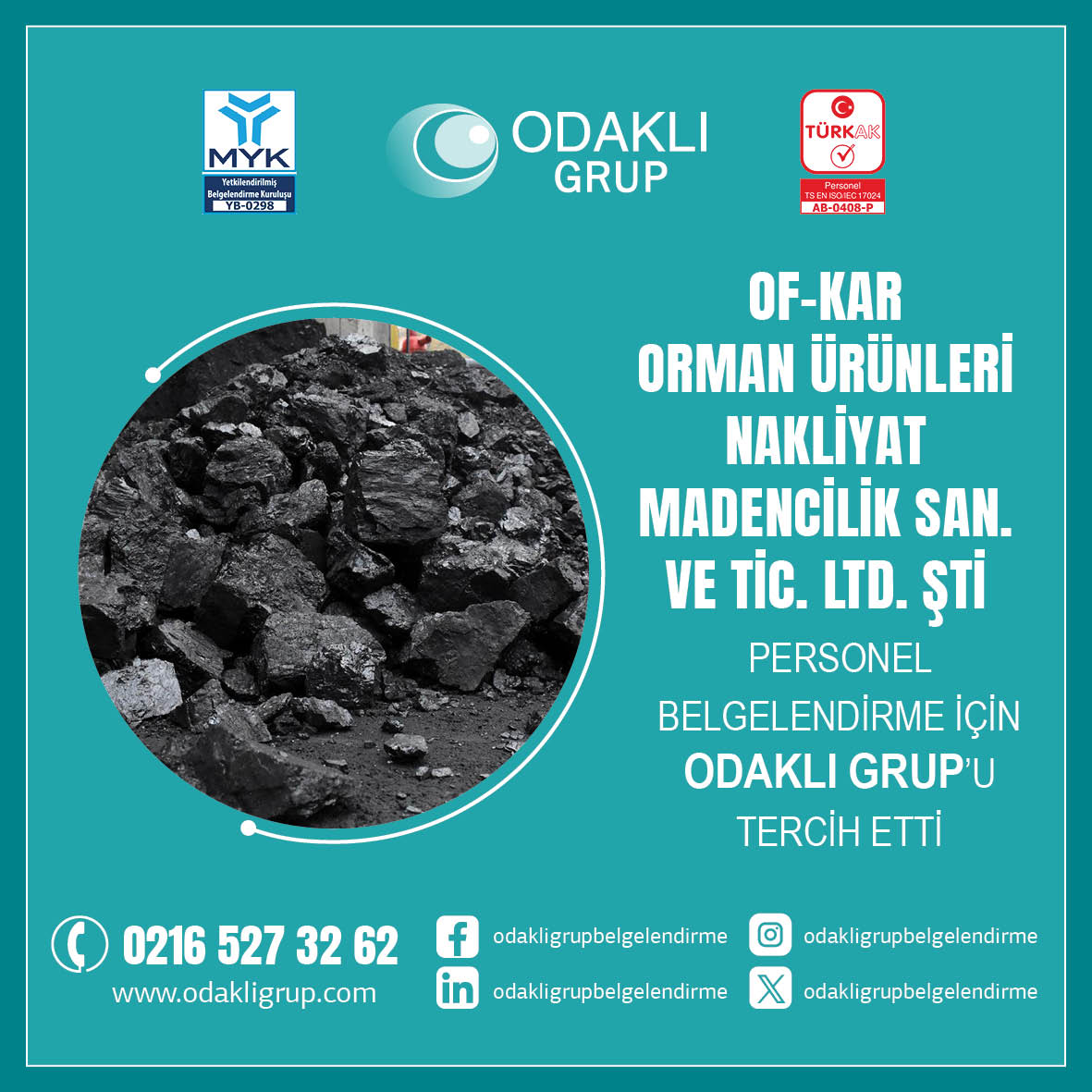 OF-KAR Madencilik’in Tercihi Odaklı Grup Belgelendirme Oldu